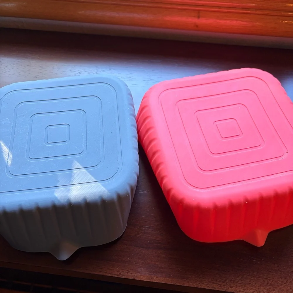 Air Fryer 2x Silicone Reusable 7” Square Liners Dishwasher Safe